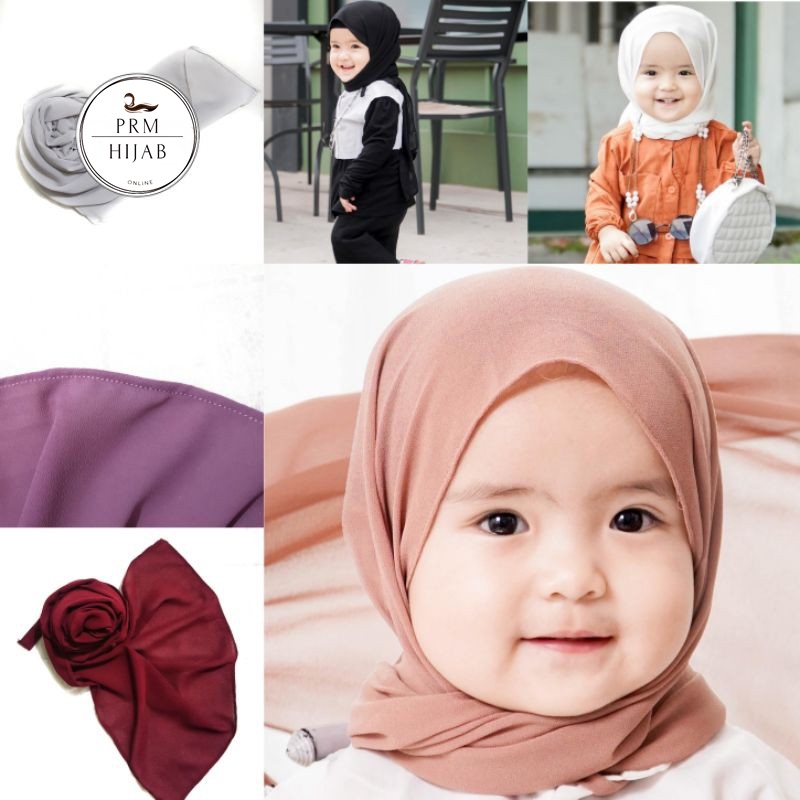 Pashmina Karet Bayi 0-3 Tahun / PASTAN Anak Bayi / Jilbab Anak Bayi