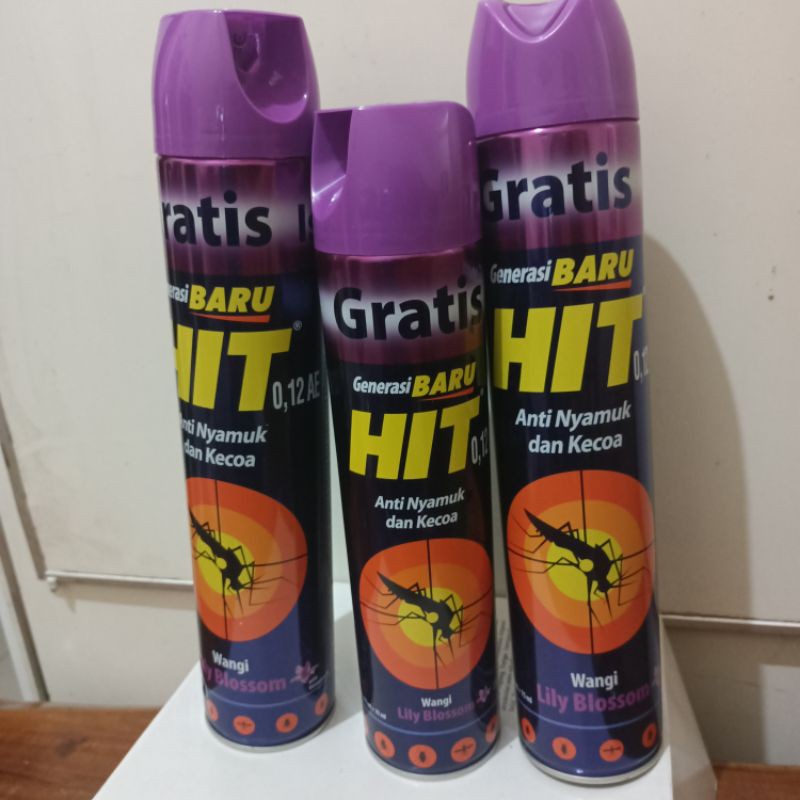 HIT Anti Nyamuk dan Kecoa Aerosol 600 ml , 415 ml , 200 ml