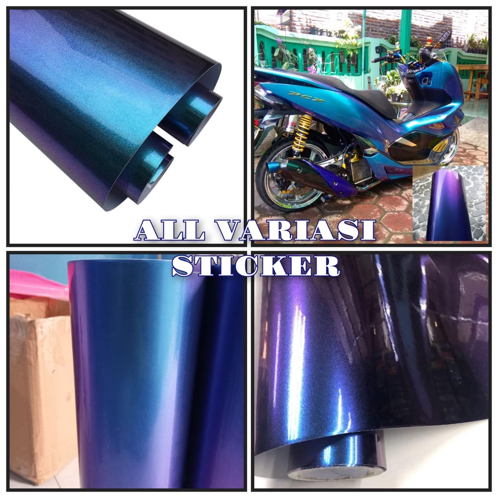 Stiker Skotlet Motor Chameleon Bunglon pelangi Hijau Aurora dan biru Aurora Untuk Body Motor dan Mob