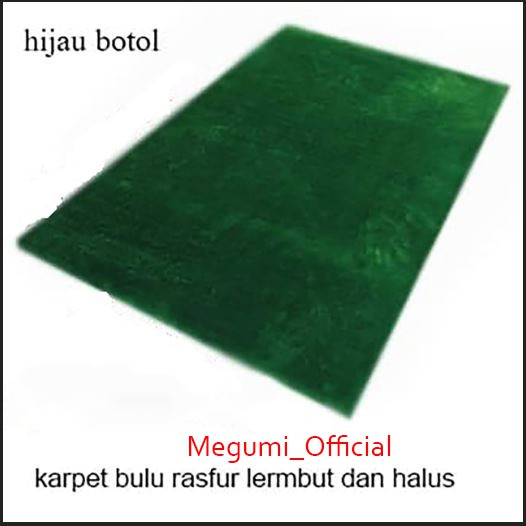 Karpet bulu 100x150x2cm polyfoam-Hijau botol