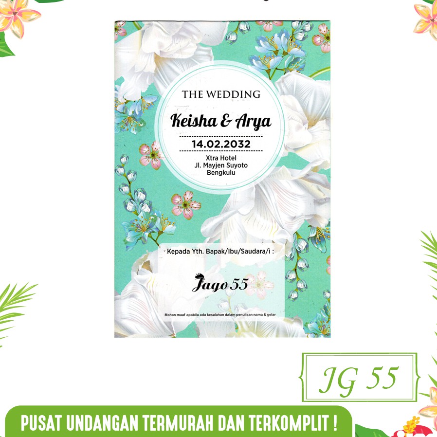 Blangko Undangan Pernikahan Murah Jago 55