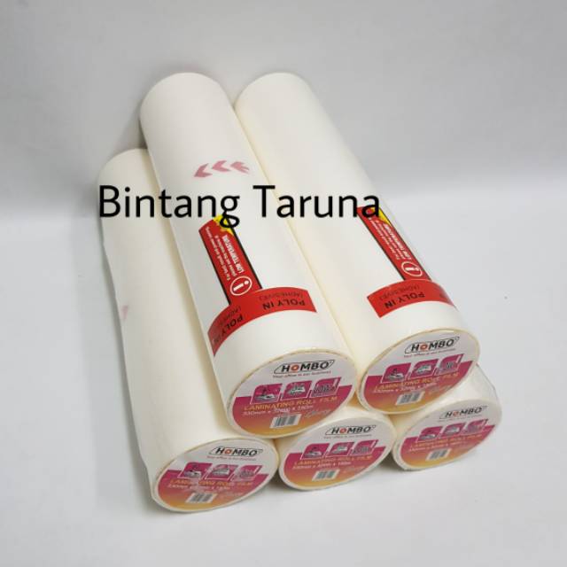 Plastik Laminasi Roll Hombo Laminating Film Roll Glossy 32 mikron (330mm x 32mic x 150m)