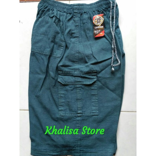 ✓✓ PROMO ✓✓ Celana Pendek Kain Tebal BIG SIZE JUMBO XXXL  Motif Polos / Doreng Us Army
