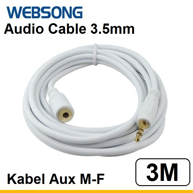 Websong Kabel Audio Sambungan Aux 3.5mm  3M