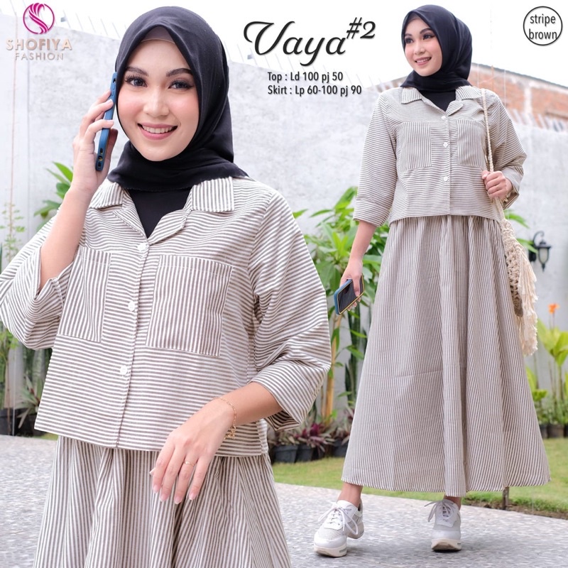 (NEW) VAYA VOL 2 SET (ATASAN+ROK) SETELAN WANITA BUSANA FASHION MUSLIM MODERN NEW ARRIVAL ORIGINAL B