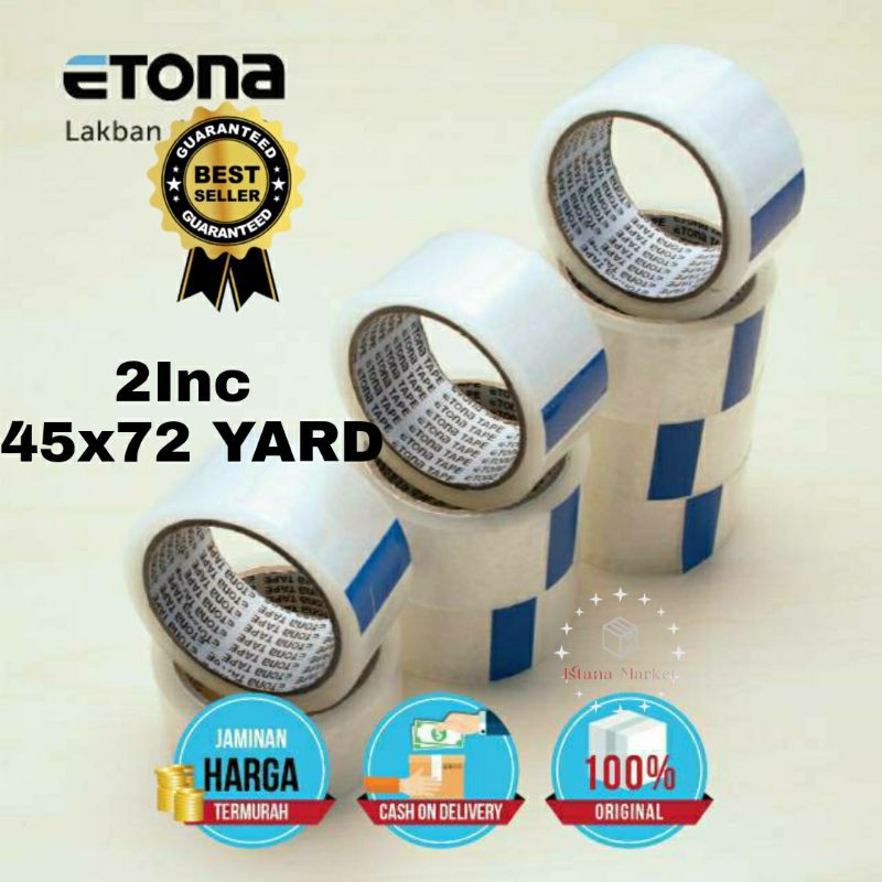 

Lakban Bening / Coklat ETONA 2inc 45 x 72 Yard (REAL)