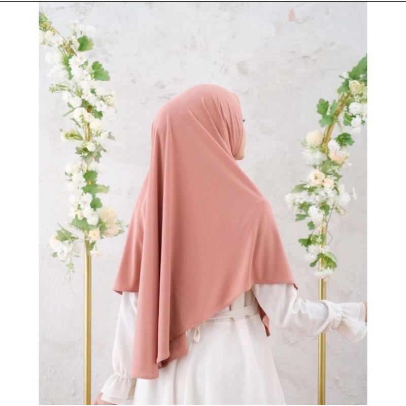 Bergo Hamidah Non Pad Ukuran L / Khimar Daily Malay Jersey Premium