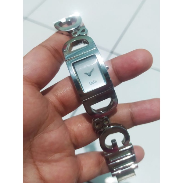 Dolce & Gabbana DW0495 Irlandia D&G Link Bracelet White Dial Jam Tangan Wanita Ori import