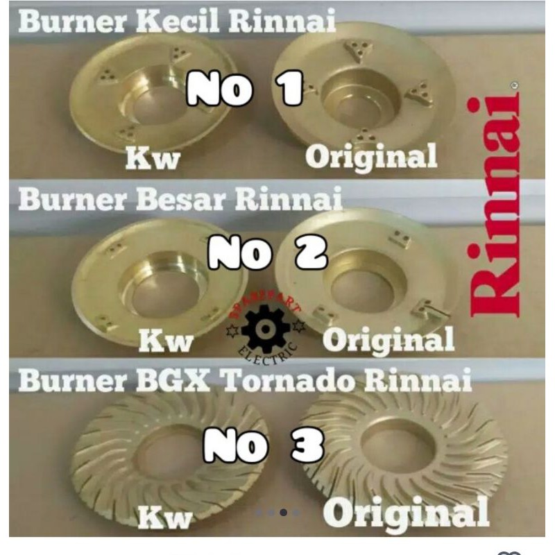 Burner Rinnai kuningan kompor Rinnai spare part kompor gas Rinnai Promo ori Sumbu kompor gas