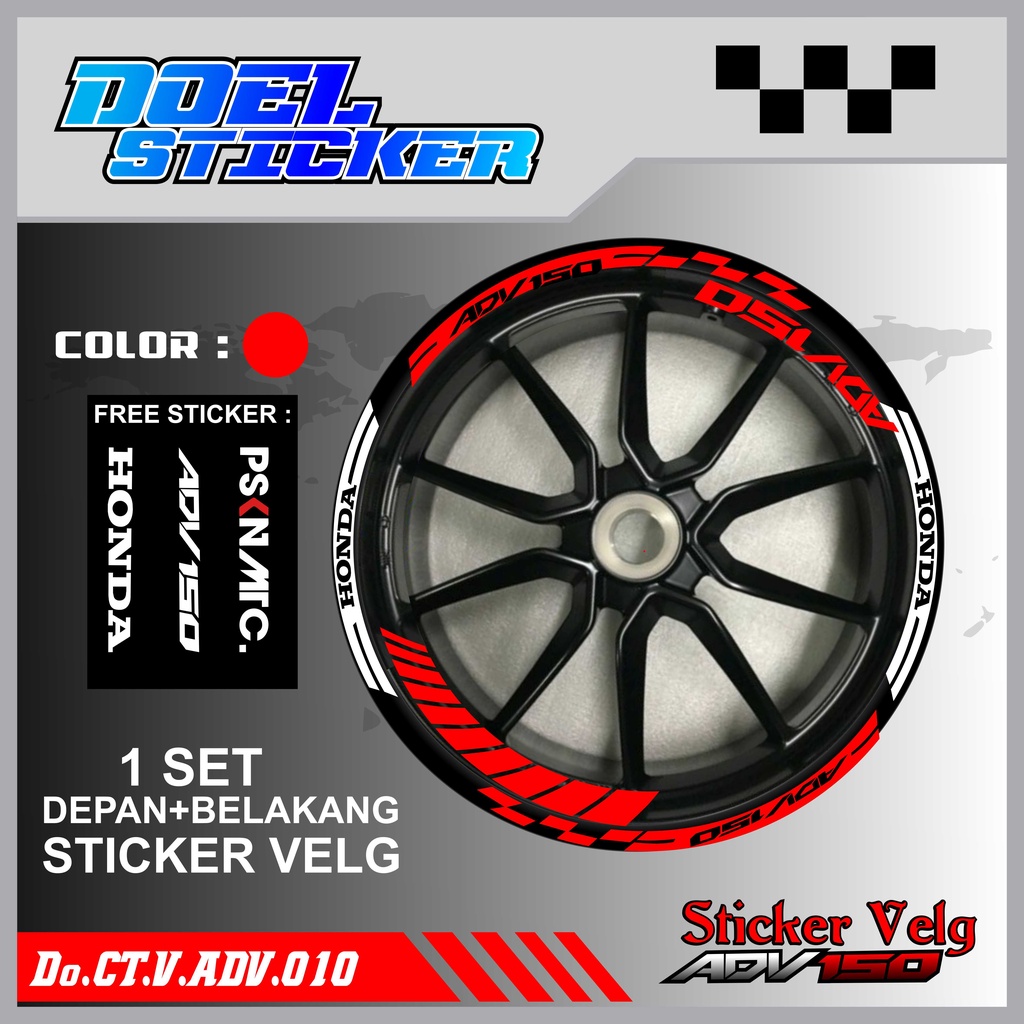 STICKER CUTTING LIST VELG HONDA ADV 150 VARIASI MOTOR DOEL 010