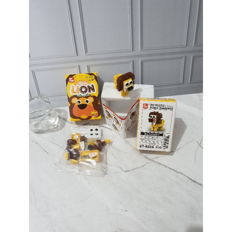 serutan lego animal/sharpener lego animal/rautan bongkar pasang/diy puzzle-Singa