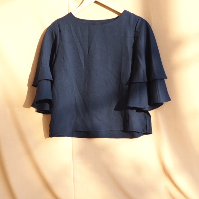 Blouse biru dongker