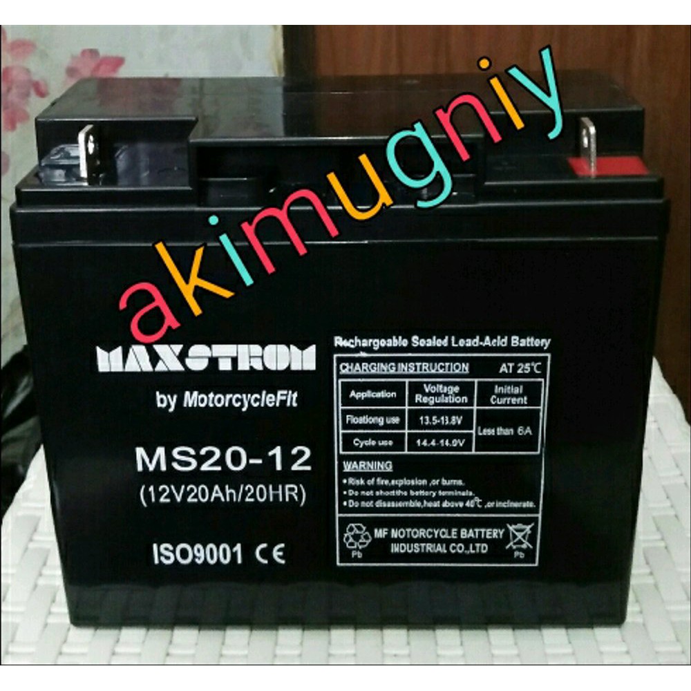 Promo  aki baterai kering vrla mf 20ah 12v sepeda listrik ups genset gs yuasa