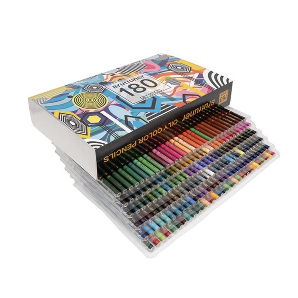 

Brutfuner Oil color Pencils set 180 colors - Rounded
