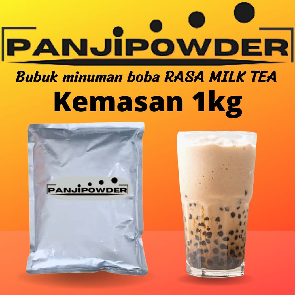 bubuk minuman boba rasa milk tea 1kg bubuk minuman rasa milk tea serbuk minuman aneka rasa powder minuman