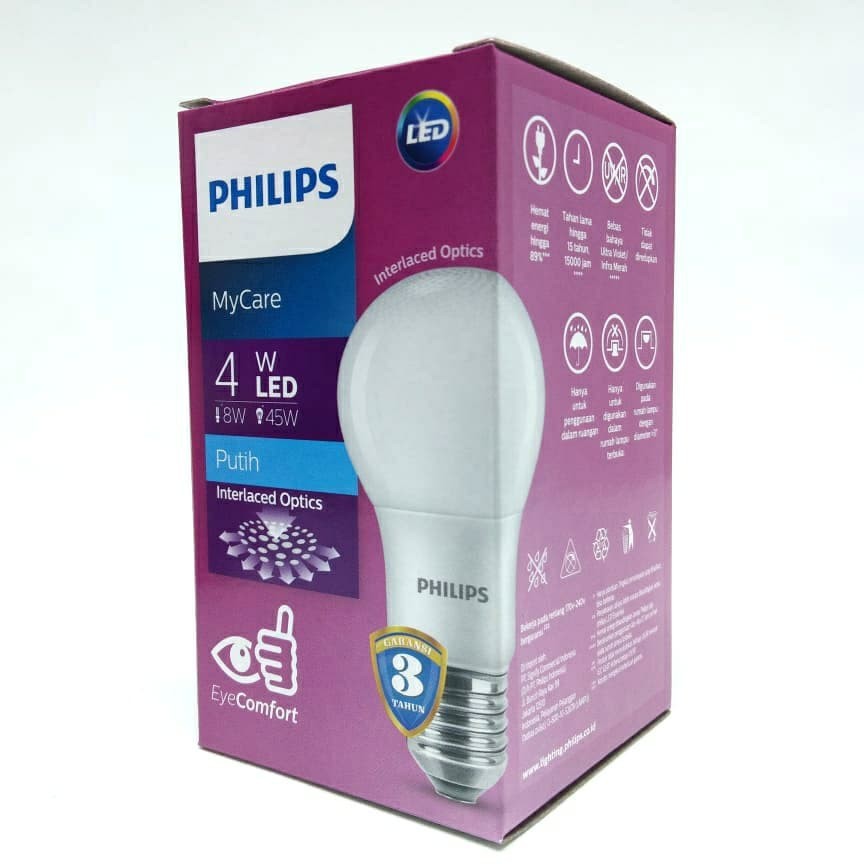 Lampu Philips LED 4+ Watt MyCare jumbo