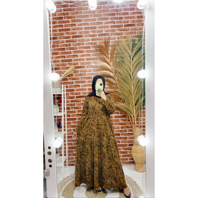 Gamis diana denim kaos