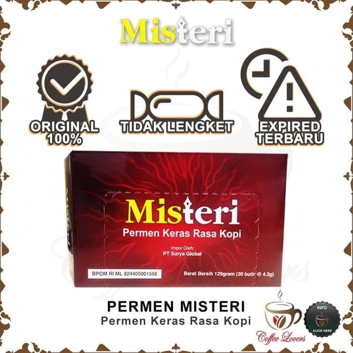 

MISTERI CANDY 30 PCS (1 BOX) - PERMEN KERAS RASA KOPI