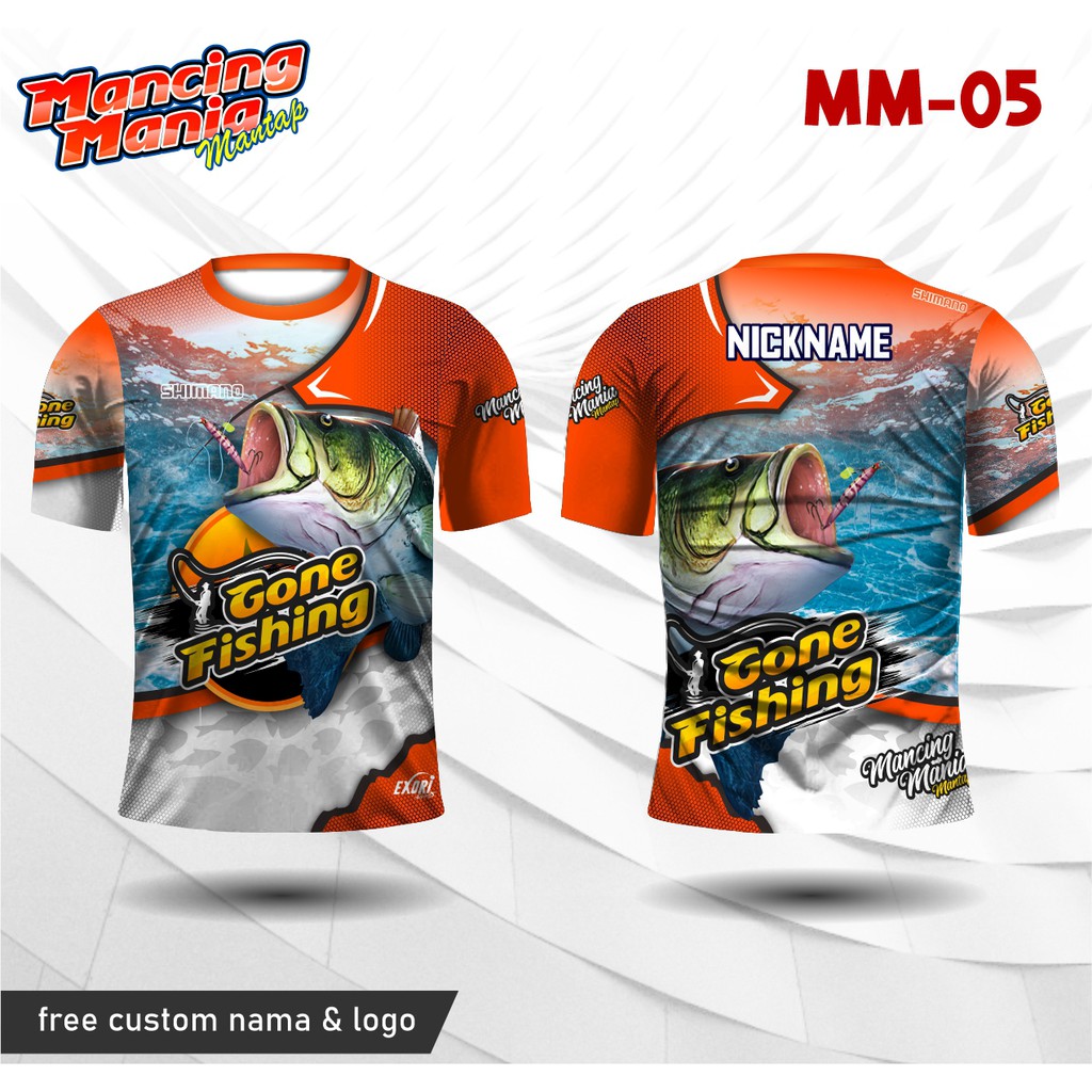 Jersey mancing mania kaos memancing baju hobi fishing