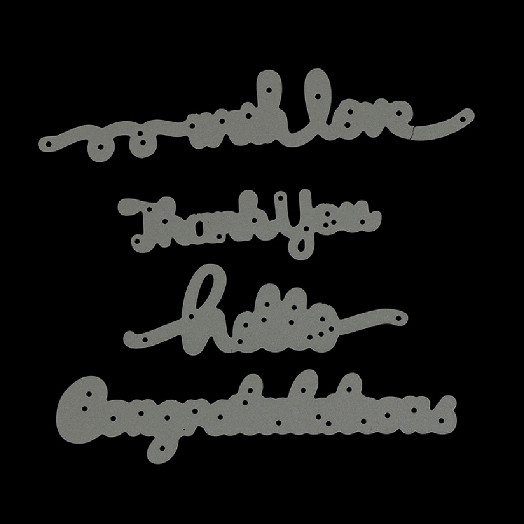 [HeavenDenotation] DIY Greeting Words Cutting Die Metal Scrapbooking Dies Craft Dies Greeting Card