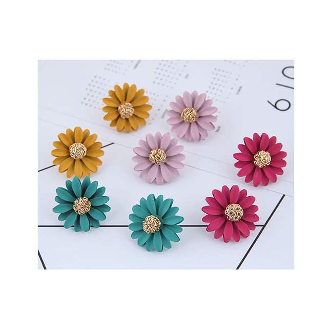 LRC Anting Tusuk Fashion Metal Flower Earrings A578XX