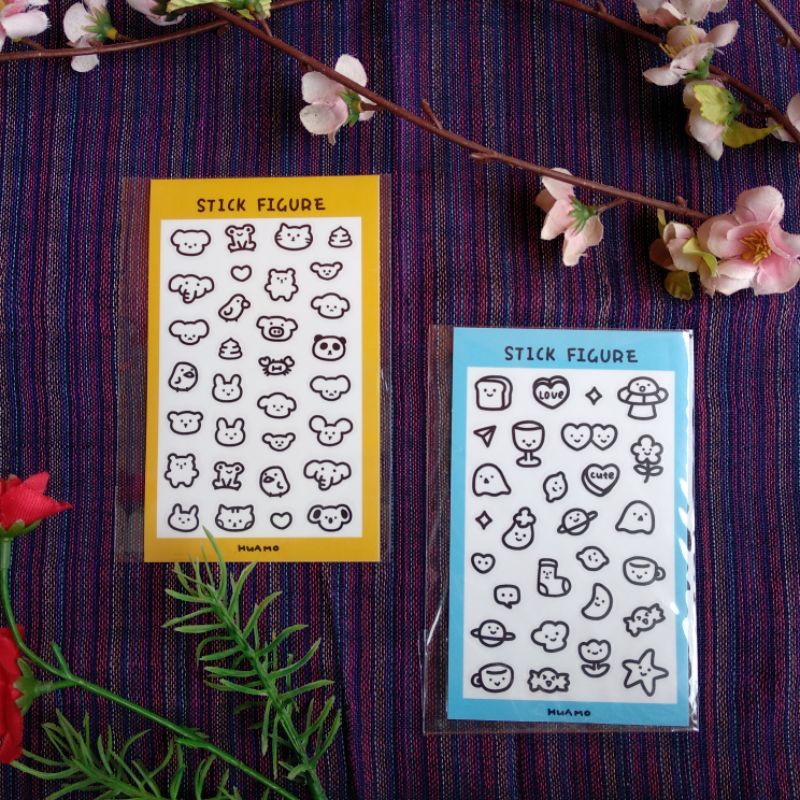 

STIKER STICK FIGURE DECO TRANSPARAN HIAS JURNAL SCRAPBOOK NOTEBOOK