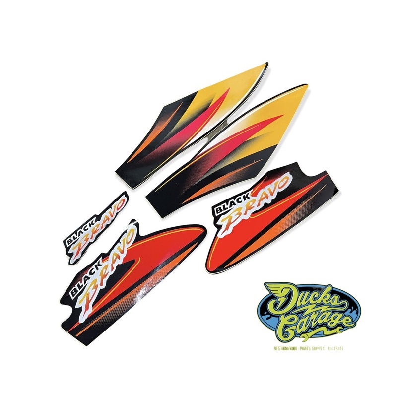 striping sticker suzuki rc rc100 new bravo jet cooled