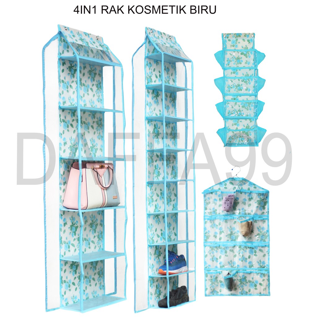 PROMO... Rak Gantung 4 In 1 Organizer karakter | Rak Tas, Rak Sepatu Gantung | HBO HSO HJO Resleting