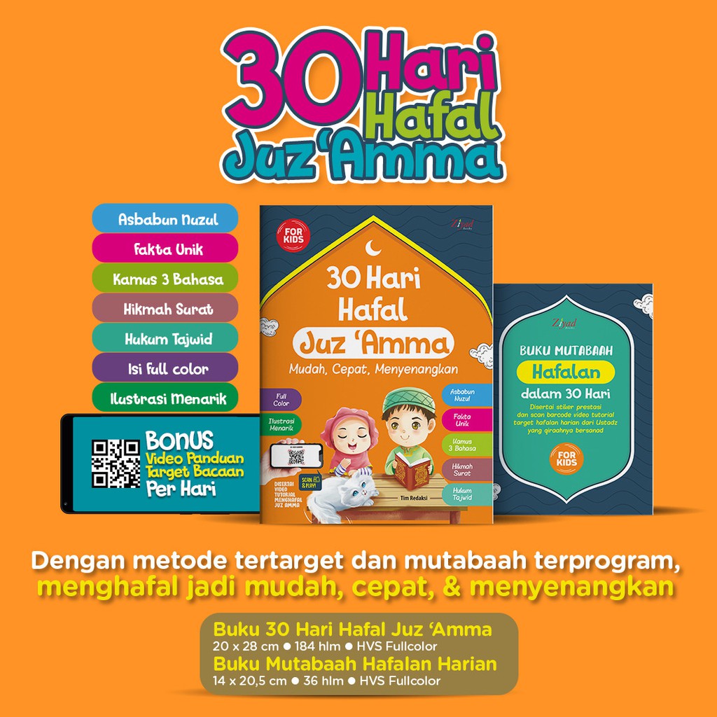 30 Hari Hafal Juz Amma Buku Mutabaah Ready Original Indonesia