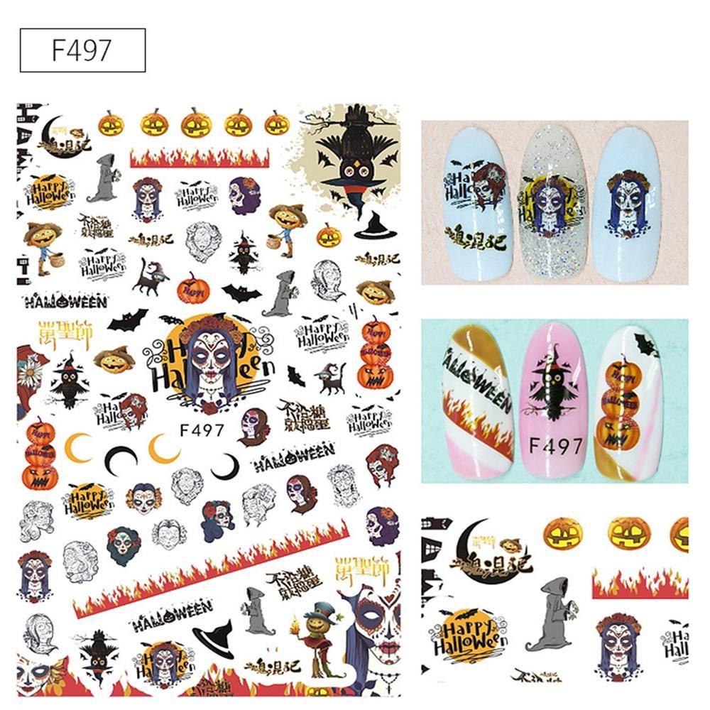 Preva Stiker Nail Art Halloween Baru Snowmen Santa Claus Snowflakes