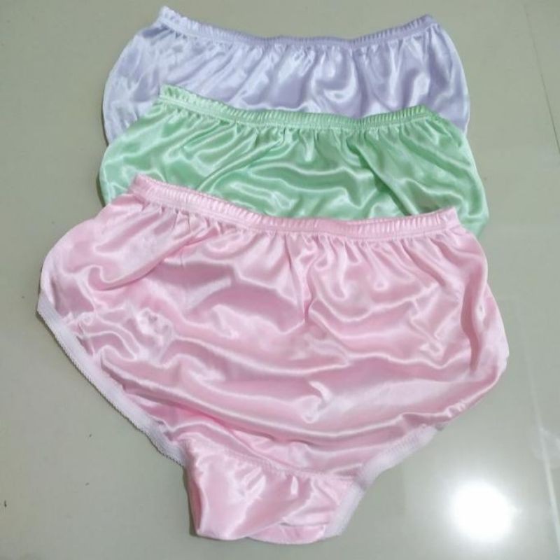 6 Pcs | Celana Dalam Satin Licin CD Wanita Perempuan