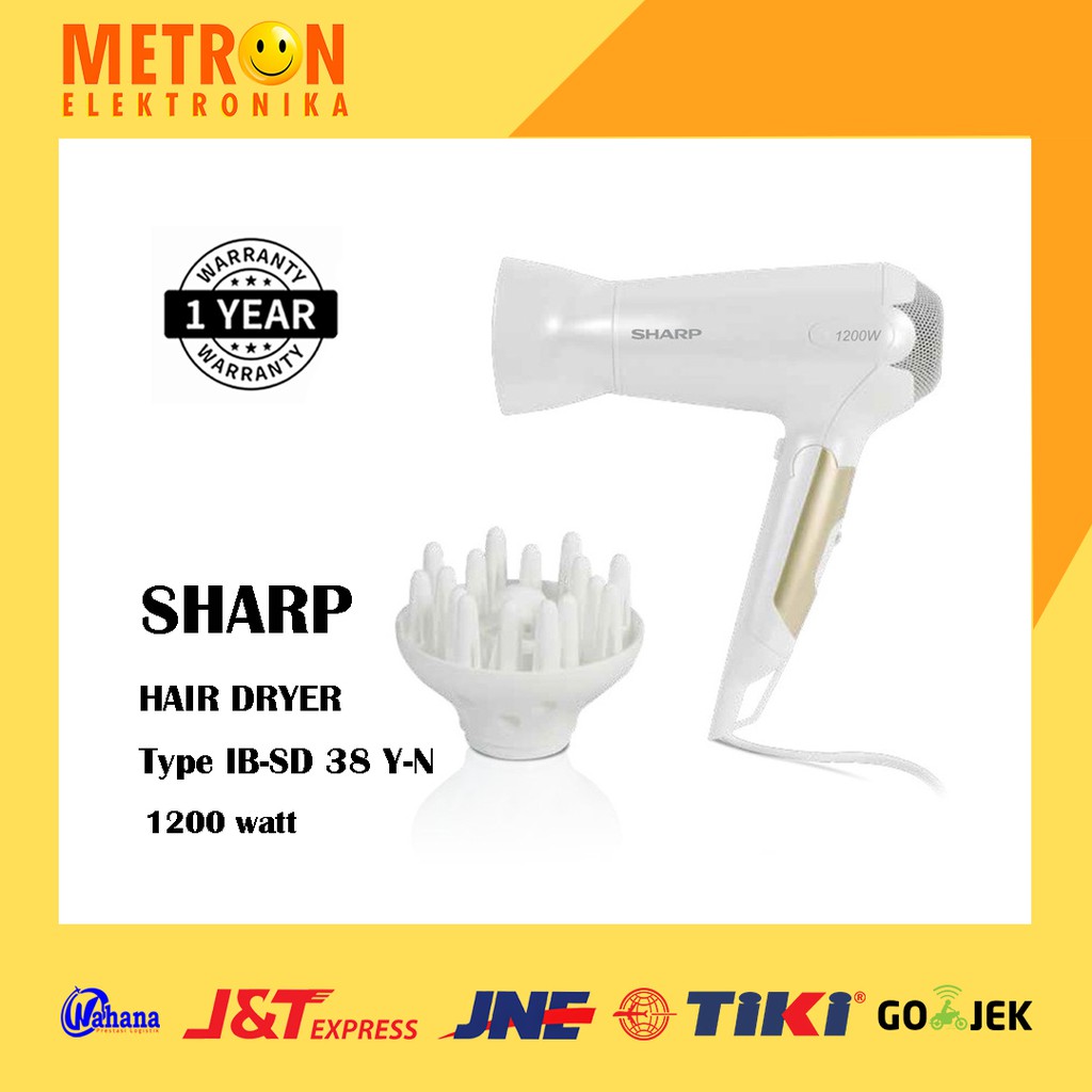 SHARP IB SD 38 Y N / HAIR DRYER / SILVER 1000-1200 WATT / IBSD38YN