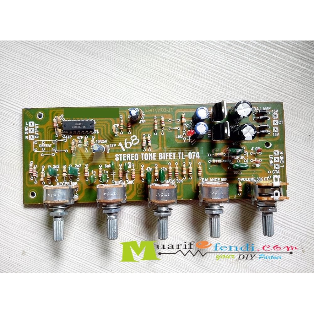 KIT TONE CONTROL STEREO BIFET TL074 168