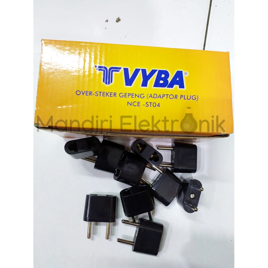 Over Steker Gepeng VYBA NCE-ST04 / Adaptor Plug Hitam