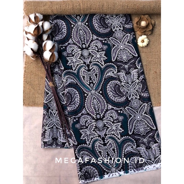 KAIN BATIK WARNA ABU BAHAN KATUN