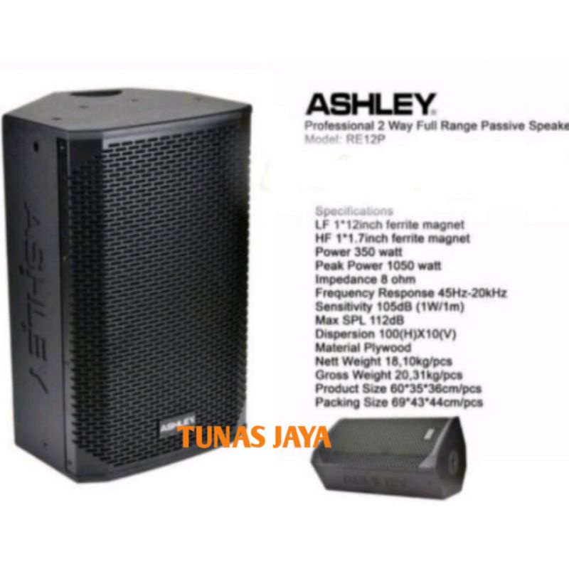 SPEAKER PASIF ASHLEY 12 INCH RE12P ORIGINAL SPEAKER ASHLEY RE12 P SPEAKER PASIF ASHLEY RE 12 P