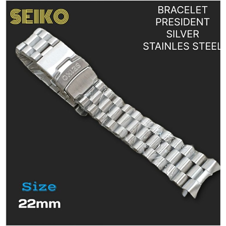 22mm Bracelet President Seiko Skx,009,007,7002 Silver Doff