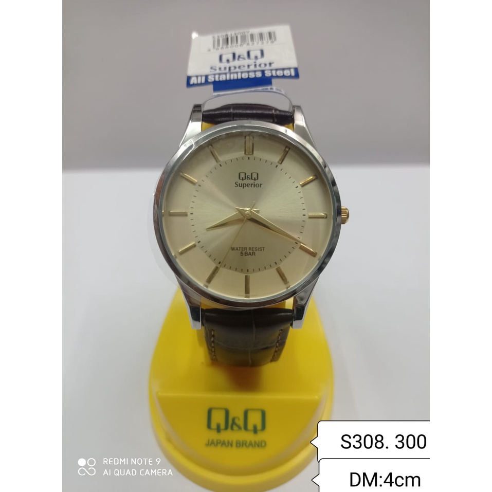 Jam Tangan Pria Casual Business Rantai Stainless Steel Analog Original Q&amp;Q QnQ QQ S308 S308J Series