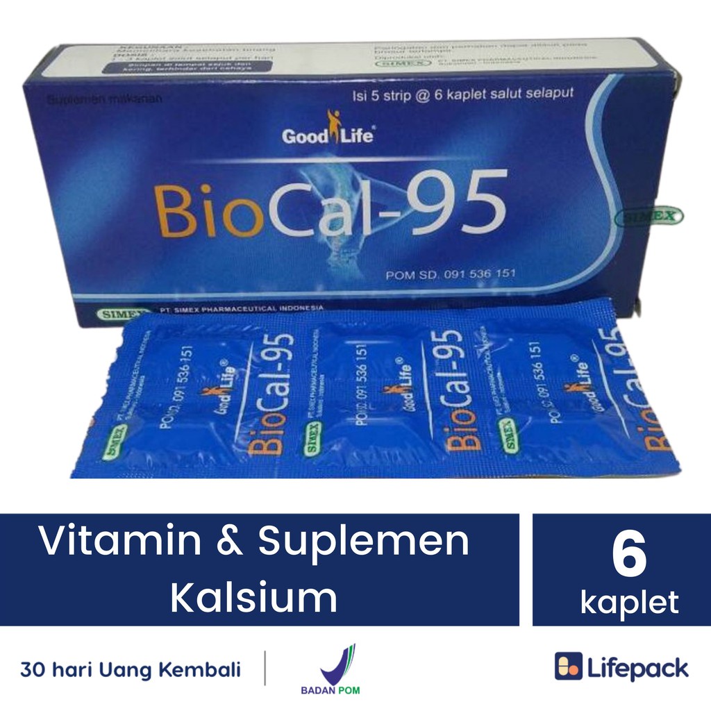 Bio Cal 95 - Multivitamin Kalsium & Obat Terapi Suportif Osteoporosis - Lifepack