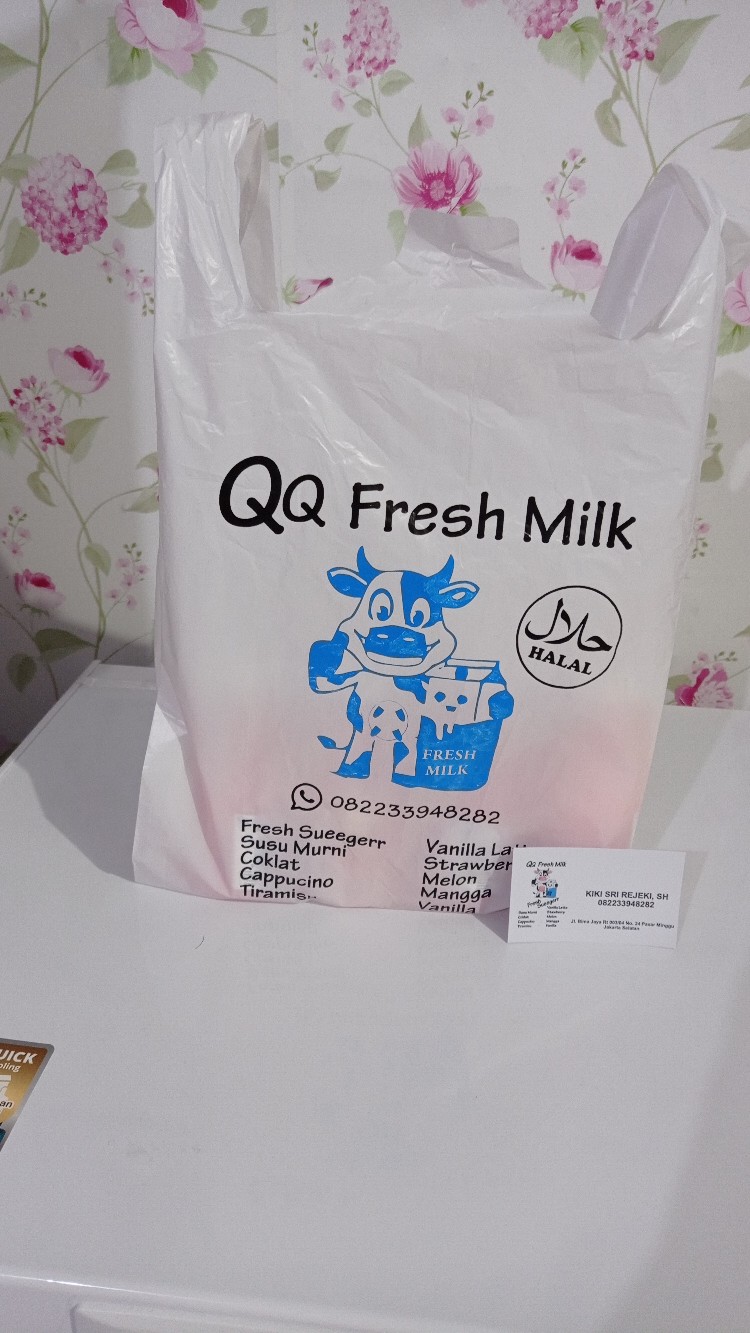 Plastik Kantung Sablon 2 Warna Ukuran 35x35