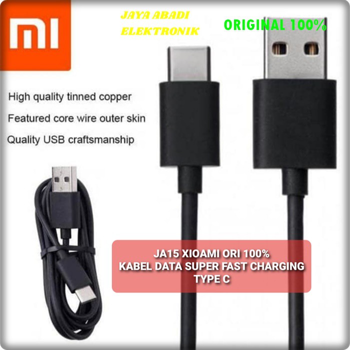 J15 XIAOMI ORIGINAL KABEL DATA USB TYPE C TIPE C CABLE CAS CASAN SUPER FAST CHARGING J15  xiaomi ori 100% kabel data usb type c tipe cable cas casan super fast charging travel adapter adaptive flash charger hp quallcom quick handphone androit petir multi