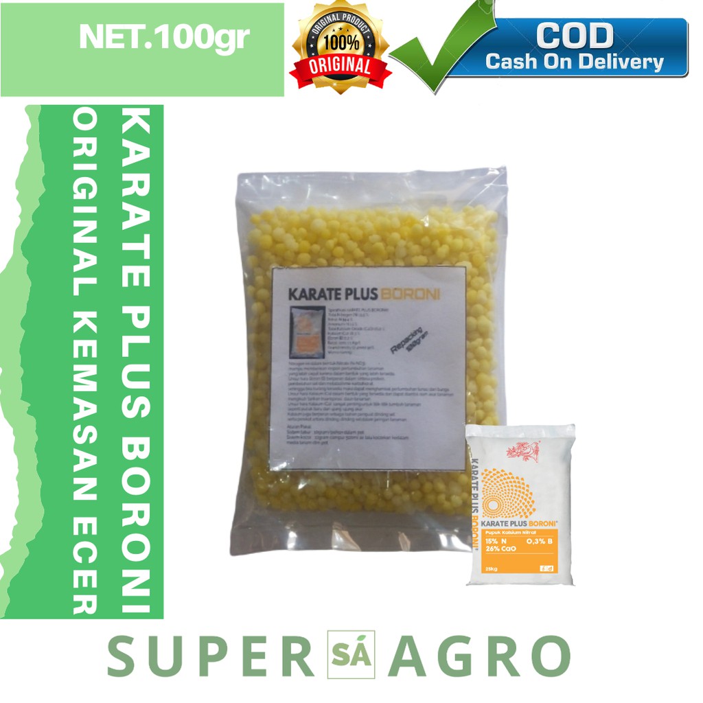 Pupuk Kalsium Nitrat Plus Boron – Kemasan 100gr - Pupuk KARATE PLUS BORONI