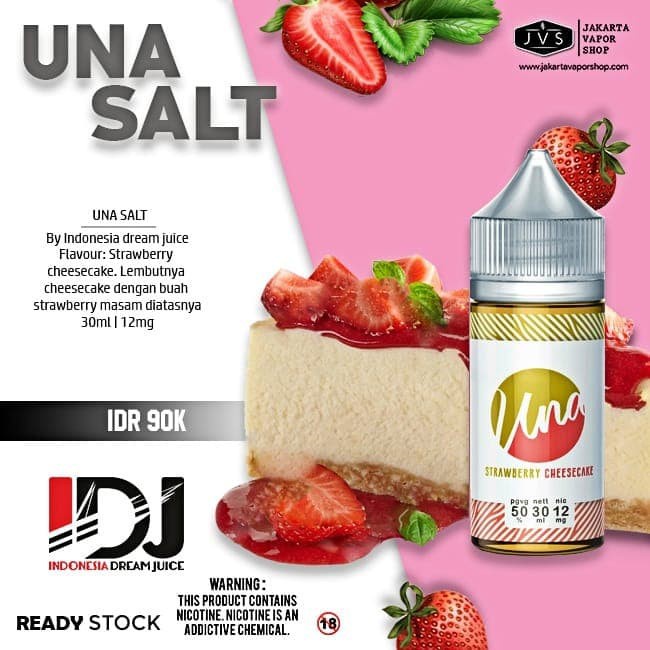 UNA BANANA STRAWBERRY CHEESCAKE SALTNIC SERIES  30ML - AUTHENTIC