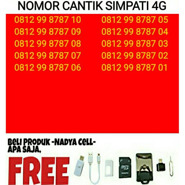 Jual Bayar Di Tempat SERI RAPIH 8787 Kartu Perdana Nomor Cantik