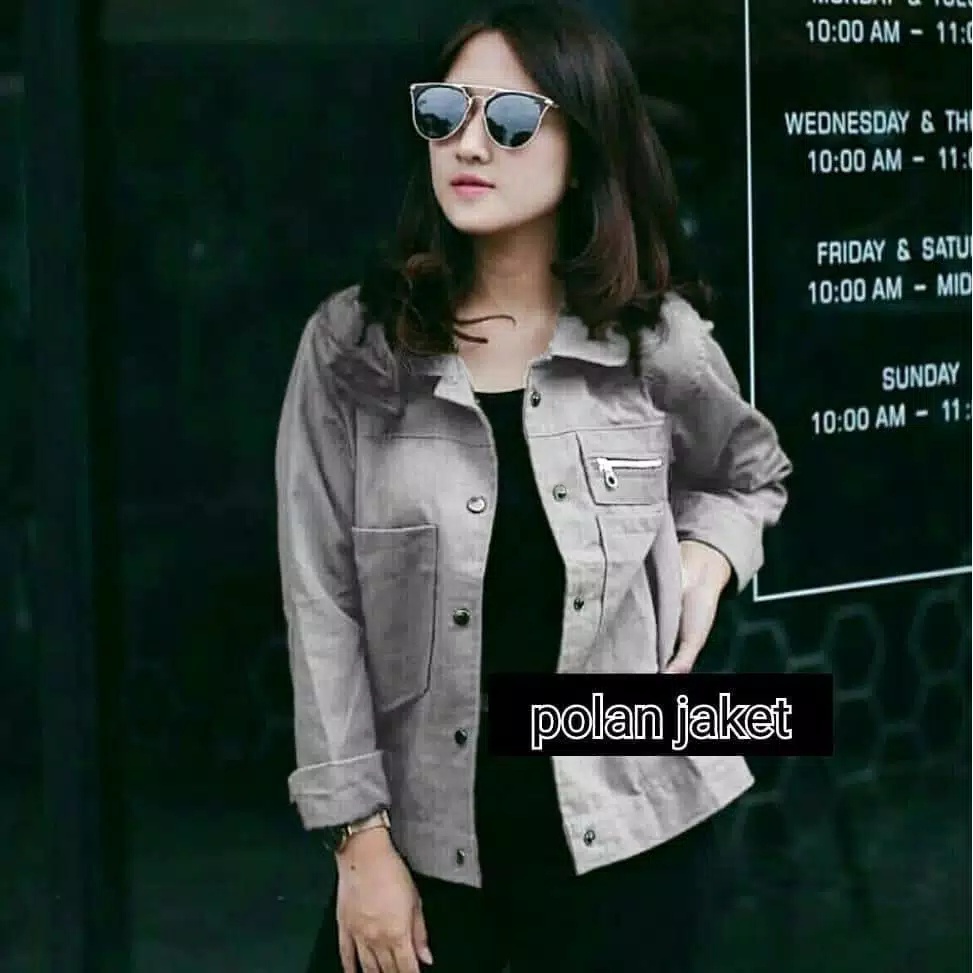 Kemeja Kasual wanita / Polan/ Jaket Polan Kanvas / Kemeja Lebaran/ Kemeja Cewek/ Kemeja Kanvas