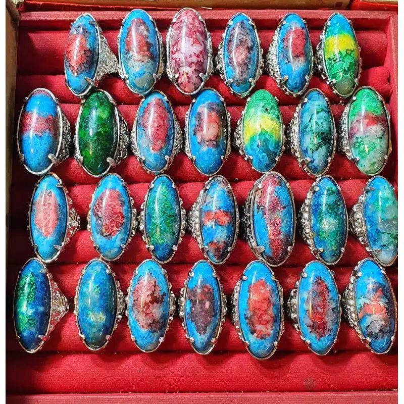 batu akik panca warna rubah