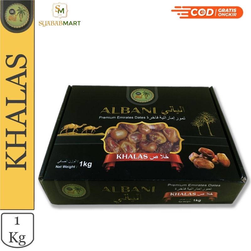 

Kurma Khalas Albani Premium Jumbo 1 Kg / Kurma Date crown / Kurma Saad Khalas / Oleh Oleh Haji Umroh