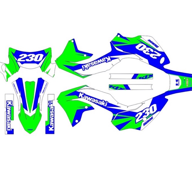 Decal Custome Klx 230 Super Glosy
