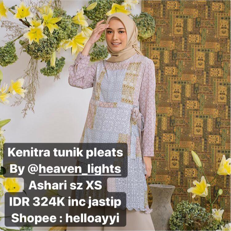 KENITRA TUNIK PLEATS BY HEAVEN LIGHTS ASHARI XS