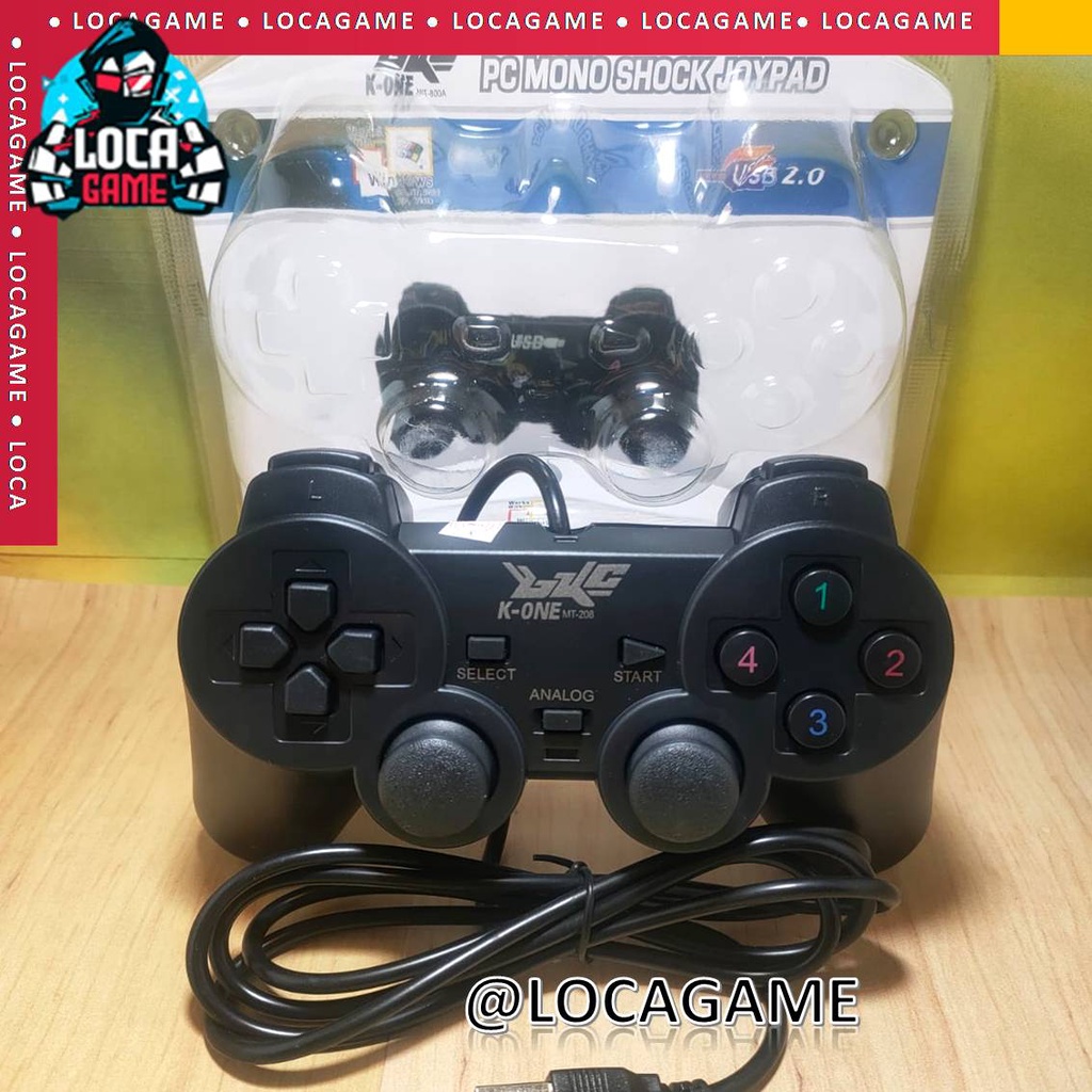 GAMEPAD SINGLE USB STIK STICK PC/LAPTOP/JOYSTIK HITAM MERK K-ONE